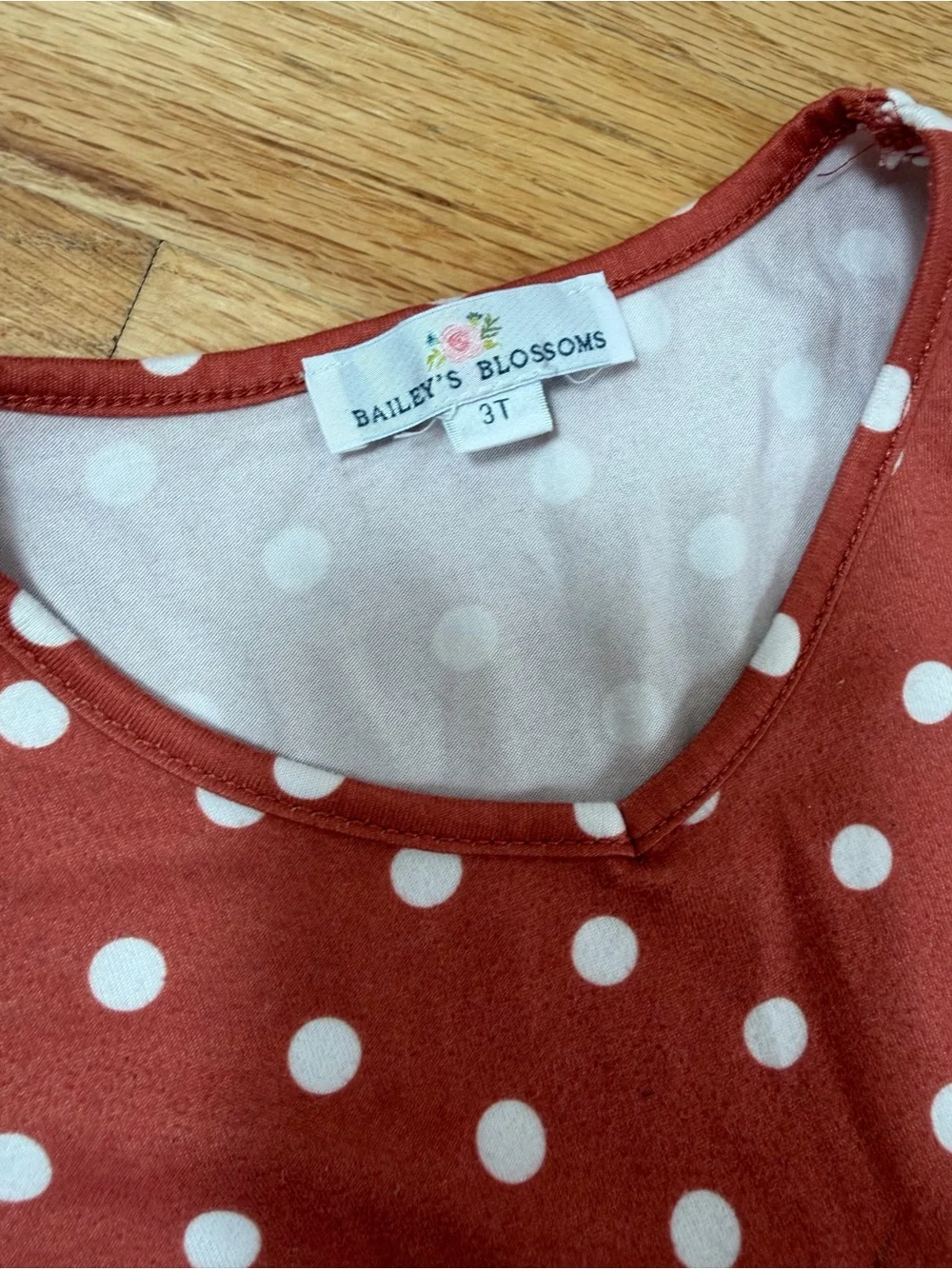 Girls' Polka Dot Tie-Waist One-Piece Romper - Rust